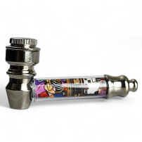 Rundes Shisha-Set aus Metall mit Grinder - Shisha