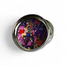 Rundes Shisha-Set aus Metall mit Grinder - Grinder