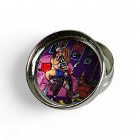 Rundes Shisha-Set aus Metall mit Grinder - Grinder