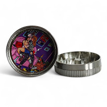 Rundes Shisha-Set aus Metall mit Grinder – zerlegter Grinder