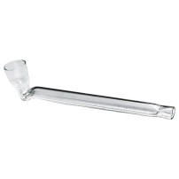 Gebogenes Glas – Mini-Glaspfeife 8 cm – Ansicht vom Mundstück