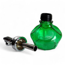 Hookah Mia Set - Grün - Vase und Tauchteil der Wasserpfeife