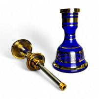 Cleopatra Blue Set – Vase und Wasserpfeifeneinsatz