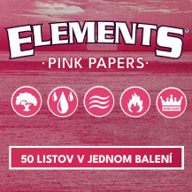 Elements King Size Slim Zigarettenpapier – Pink – Infografik