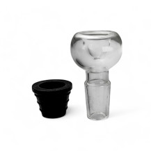 Ersatzflasche für den finnischen Bongo-B92-Boiler aus schwarzem Glas (Black Leaf).