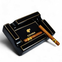 Cohiba Zigarrenaschenbecher - Schwarz - mit Zigarren