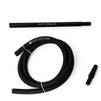 Amy Deluxe-Set Silikonschlauch mit Mundstück für Wasserpfeife - KURZ