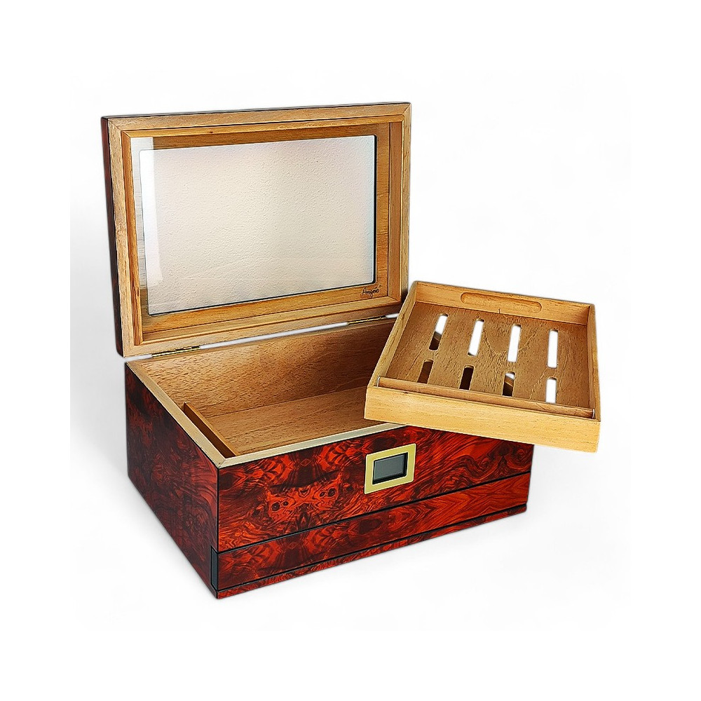 Elegantes digitales Humidor-Set - offen