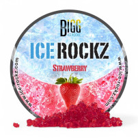 Ice Rockz Shisha-Steine – Erdbeere 120 g – Foto mit verschütteten Steinen