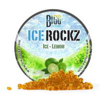 Ice Rockz Hookah Pebbles - Zitrone 120 g - Foto mit verschütteten Kieselsteinen