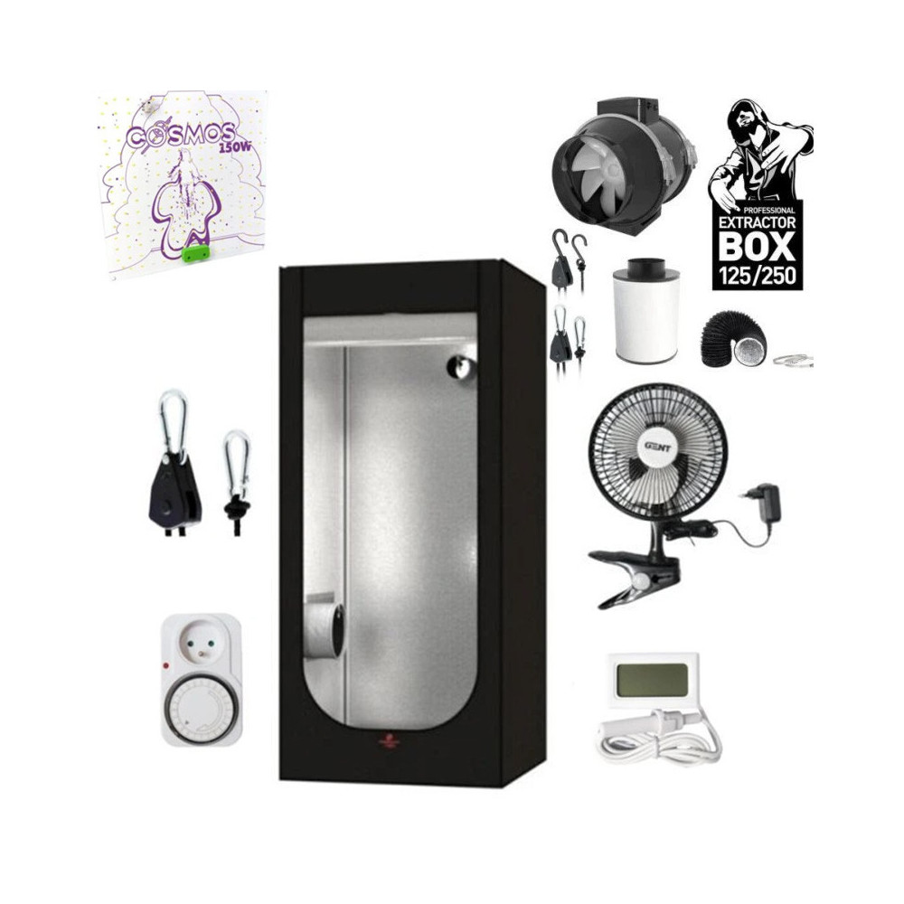 B2B Set Basic Komplette LED-Pflanzbox Cosmos 150W 80x80x180cm