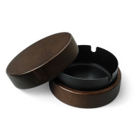 Aschenbecher Holz/Metall - Schwarz