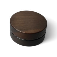 Aschenbecher Holz/Metall - Gold - gefaltet
