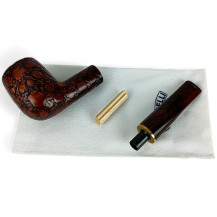 Savinelli Alligator Brown 111 Pfeife - zerlegt in einem Beutel