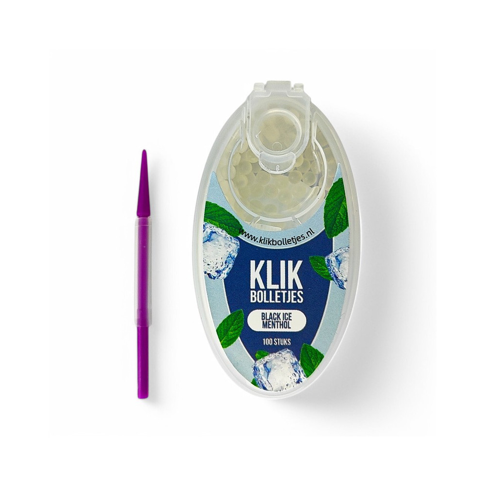 Aromakugeln Klik – Black Ice Menthol – mit Stiel