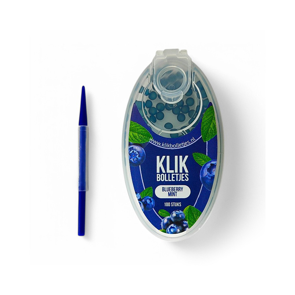 Aromakugeln Klik – Blaubeere-Minze – mit Stiel