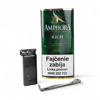 Pfeifenset Starter I. – Feuerzeug, Amphora Rich Pfeifentabak 50 g, Pfeifenbesteck