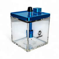 Shisha MS Micro Cube – Blau/Transparent – ohne Schlauch