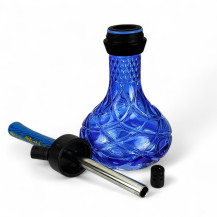 Amy Deluxe Alu Apis S – Blau – Shisha-Körper, Gummi-Diffusionsmundstück für Tauchstab und Vase