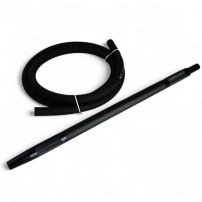 Amy Deluxe Carbonica Hybrid – Schwarz/Silber – Mundstück und Schlauch