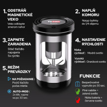 Yocan Draco – Elektrischer Grinder – Infografik-Anleitung