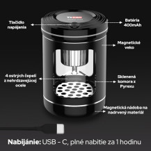 Yocan Draco Mini – Elektrischer Winkelschleifer – Infografik der Schleiferteile