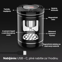 Yocan Draco Mini – Elektrischer Winkelschleifer – Infografik der Schleiferteile