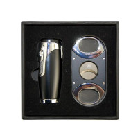 Sky Zigarrenschneider-Set – Schwarz – In Box