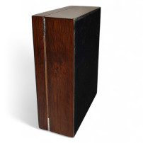 Humidor-Set aus braunem Holz mit Anspitzer und Aschenbecher – Filzoptik