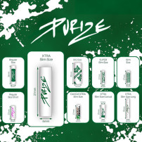 PURIZE Super Slim 5mm Filter, 500 Stück – Größenverteilung