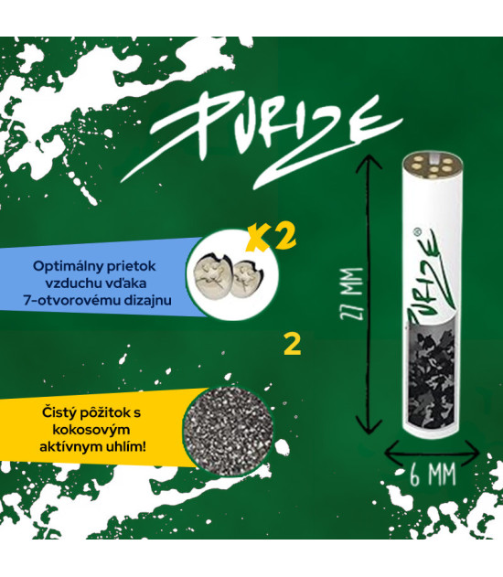 Purize 5-mm-Kohlefilter – Superflach – Aktivkohlefilter – Infografik