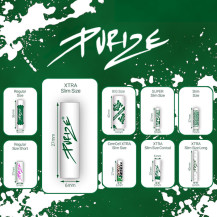 PURIZE Extra Slim Filter, 100 Stück – Größenverteilung