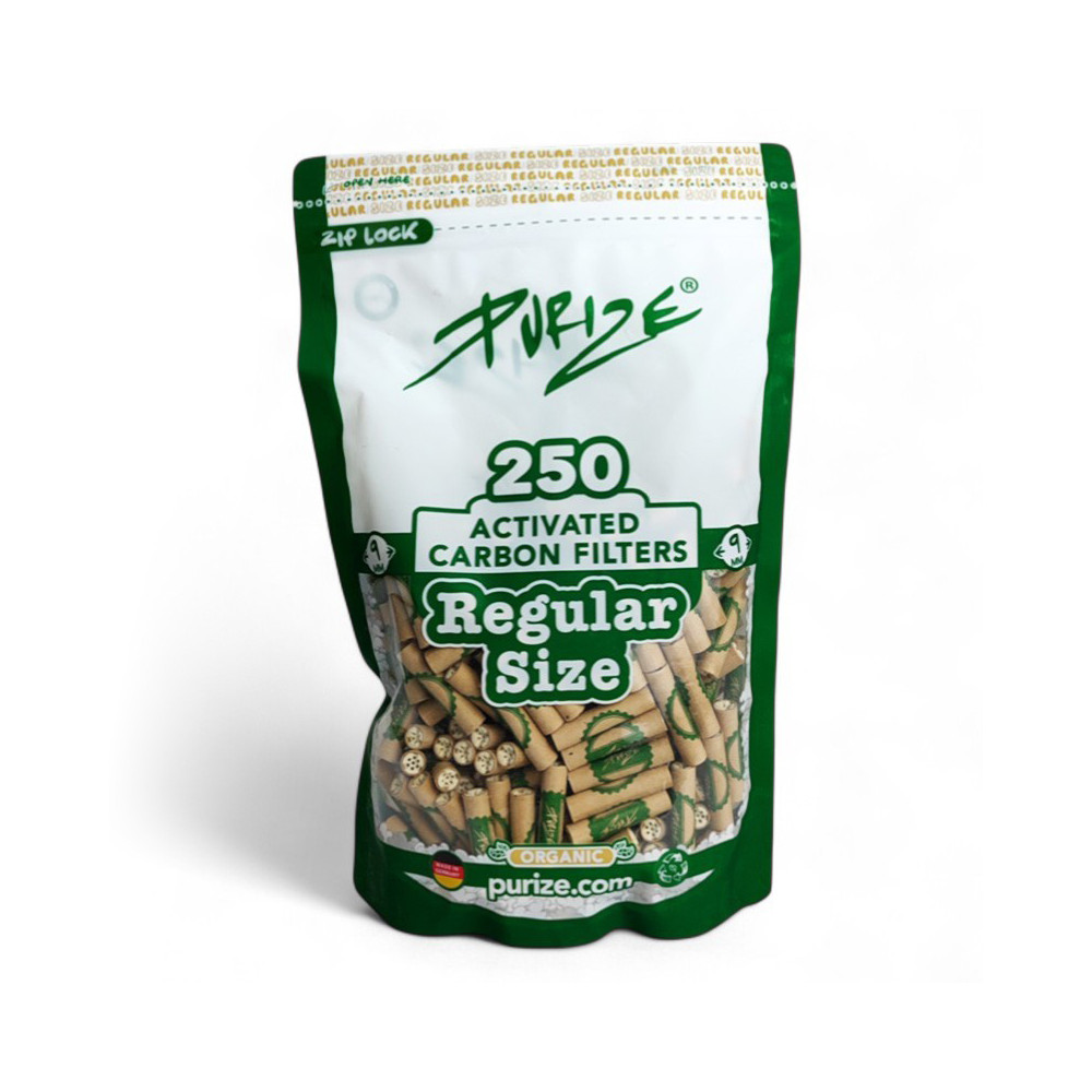 Filters PURIZE regular 9mm organic 250 pcs