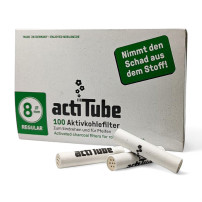 Aktivkohlefilter ActiTube 100 Stück (8 mm)