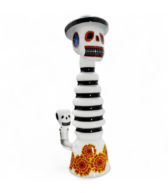 Glasbong – Dia De Los Muertos XL – Vorderansicht des Boilers