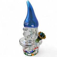 Glasbongo – Trippy Gnome XL – Vorderansicht von der Kante