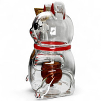 Glasbong - Lucky Cat XL - Seitenansicht