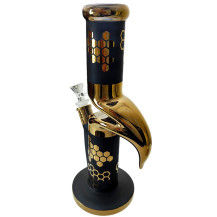 Glasbong - BLAZE Glass Honey Gold - Rückansicht
