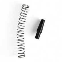 Silikon-Shisha-Schlauch Kaya – Schwarz – Feder und Adapter