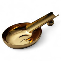 Zigarrenaschenbecher aus Metall – Gold