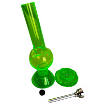 Acryl-Apfel-Bong mit Grinder – Ansicht der zerlegten Bong
