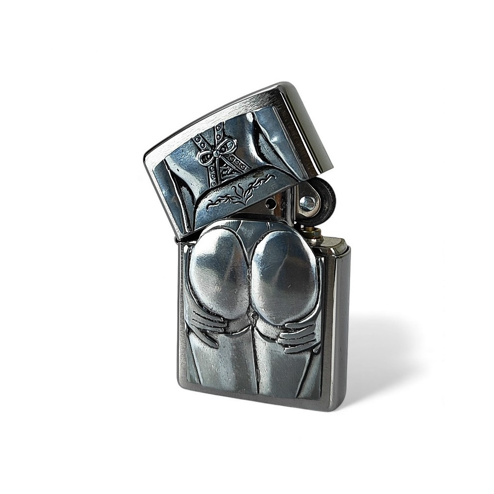 Zippo Stocking Girl Feuerzeug - halb geöffnet