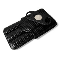 Diamond Black 3-Zigarrenetui – Anspitzer im Etui