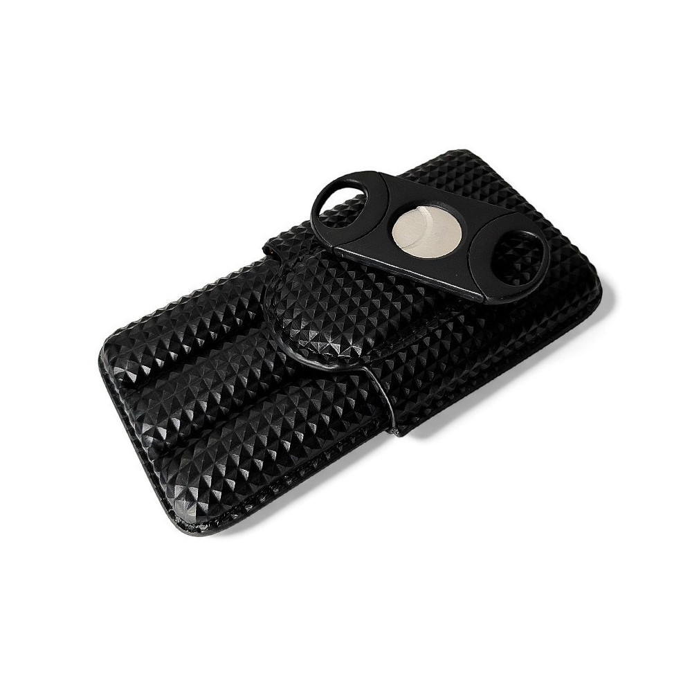 Diamond Black 3-Zigarrenetui – Anspitzer im Etui