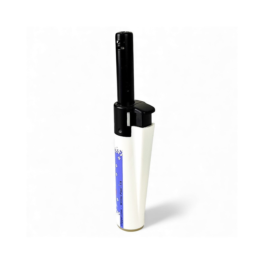 CLIPPER Tube Winter Pixel Feuerzeug - Rückansicht