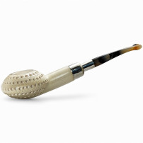 Meerschaum-Pfeife der Spitzenklasse 12909 – Seitenansicht