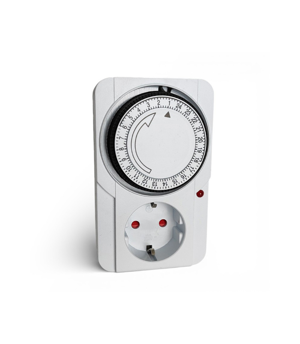 Schaltersteckdose mit Zeitschaltuhr TG-22A 24h (Schuko Typ F, 16A)