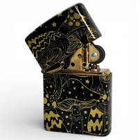ZIPPO Feuerzeug im Mushroom Drift Design - Halboffen