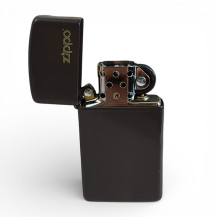 ZIPPO Slim Feuerzeug Braun - Offen