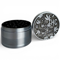 Grinder 60mm/4 Silber THC Molekül
